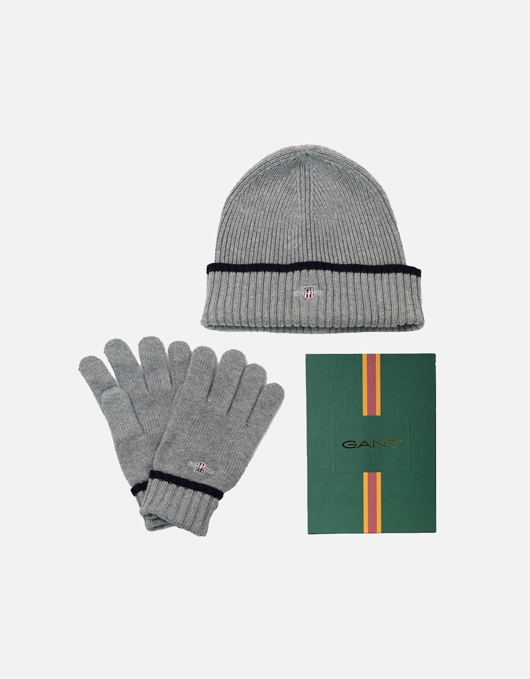 Essential Beanie & Gloves Gift Set, Grey Melange, 4 of 3