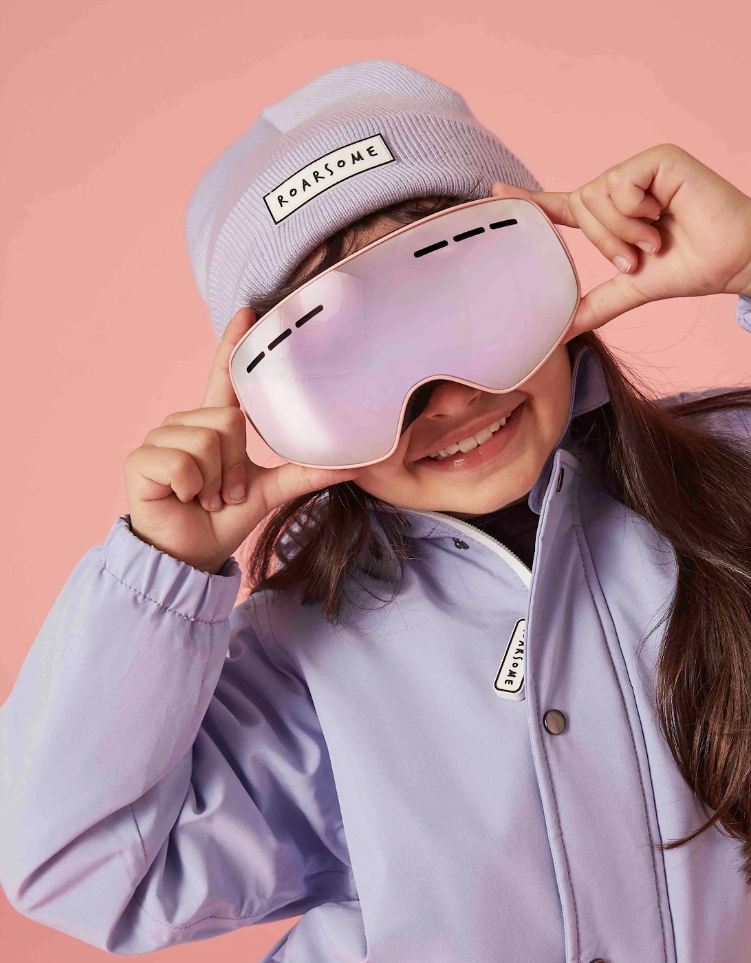 Kids Ski Goggles in Pink