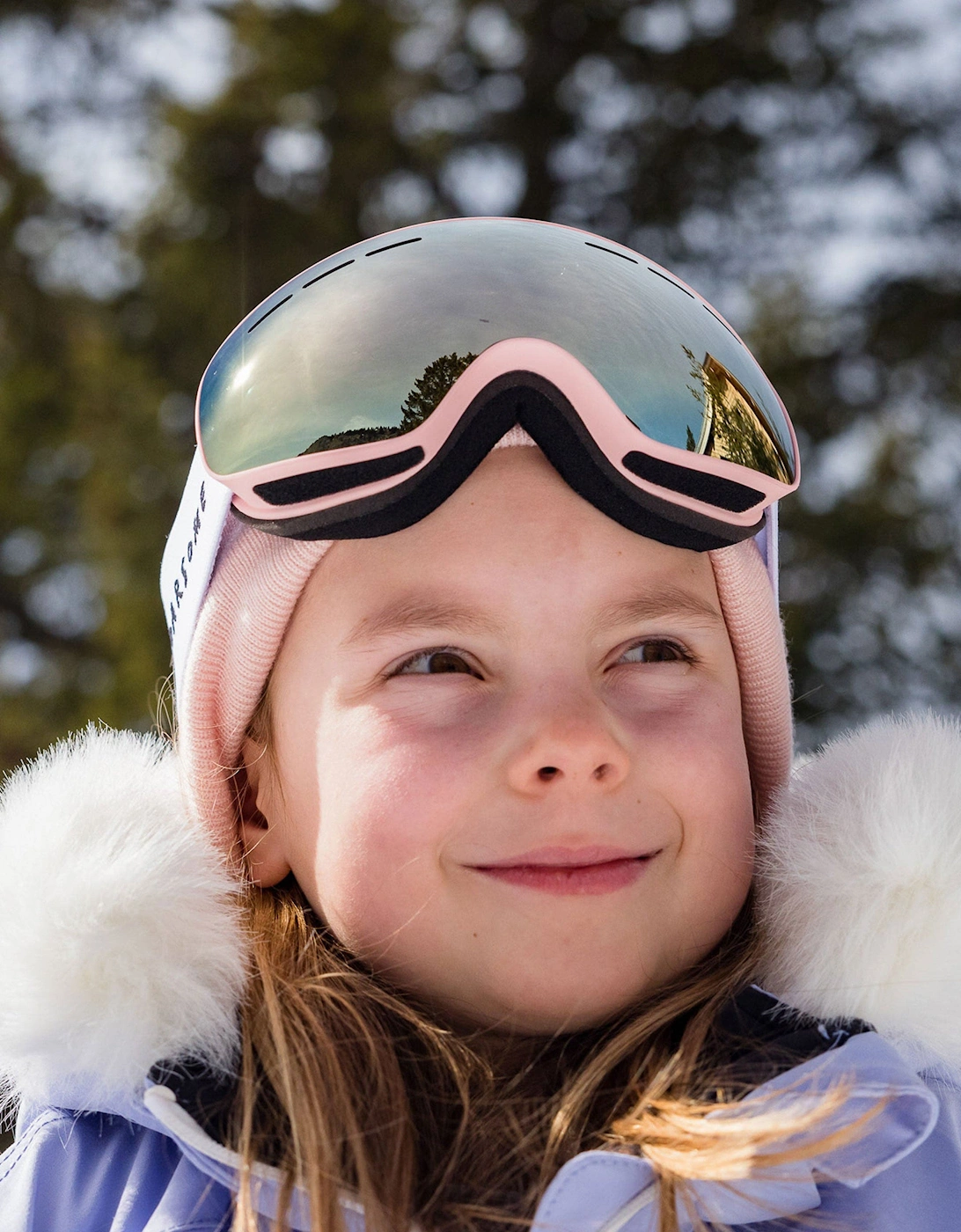 Kids Ski Goggles in Pink