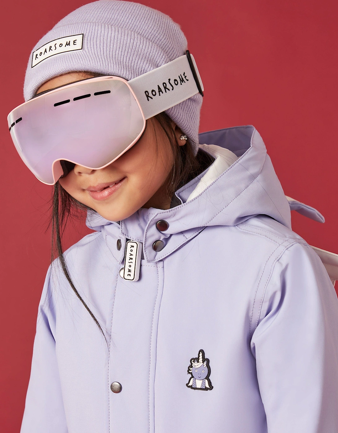 Kids Ski Goggles in Pink