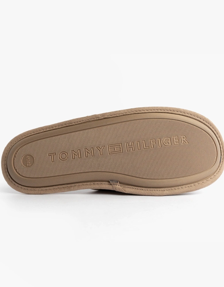 CORE HILFIGER FLAG H Mens Mule Slippers Coastal Taupe