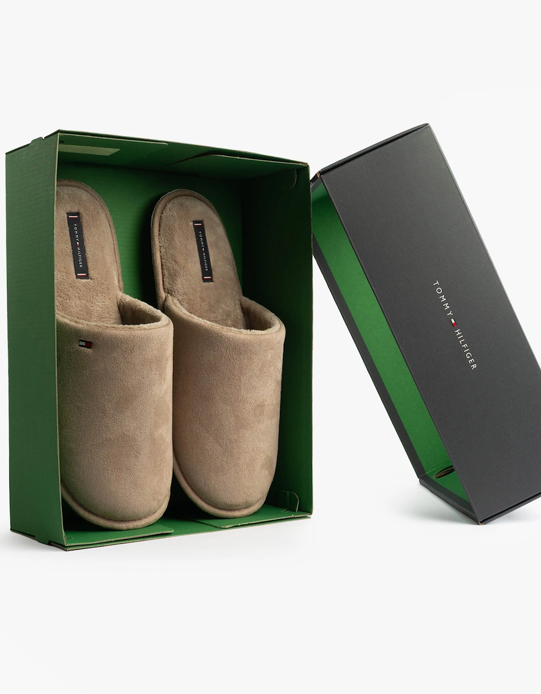 CORE HILFIGER FLAG H Mens Mule Slippers Coastal Taupe