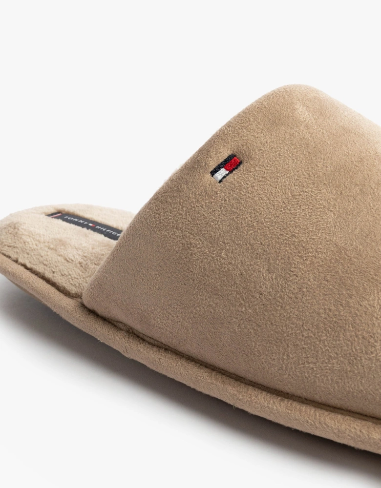 CORE HILFIGER FLAG H Mens Mule Slippers Coastal Taupe