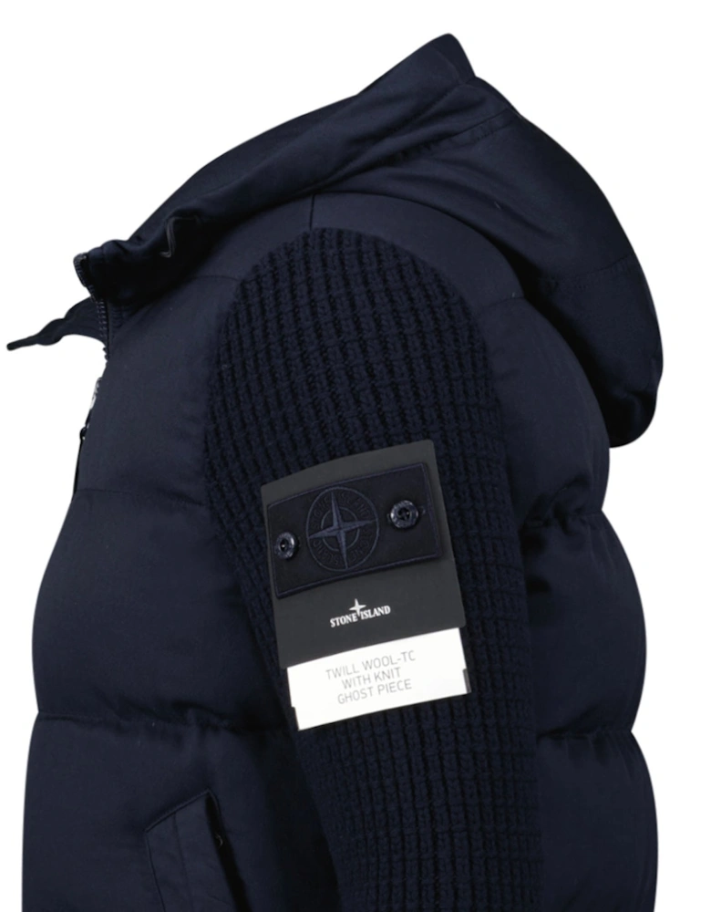 Ghost Padded Twill-Wool Jacket in Navy
