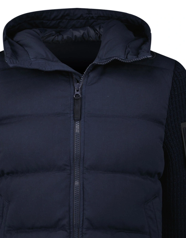 Ghost Padded Twill-Wool Jacket in Navy