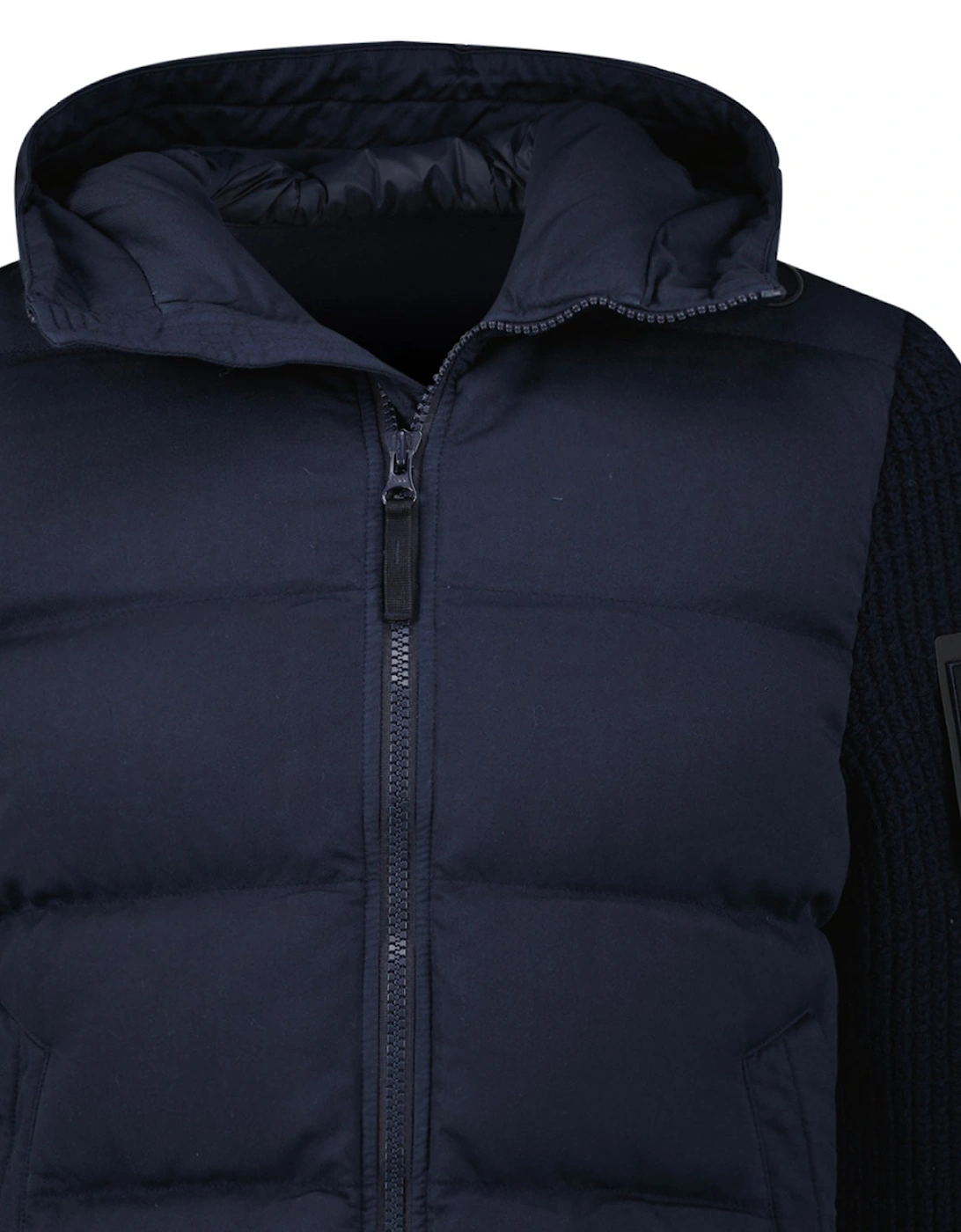Ghost Padded Twill-Wool Jacket in Navy