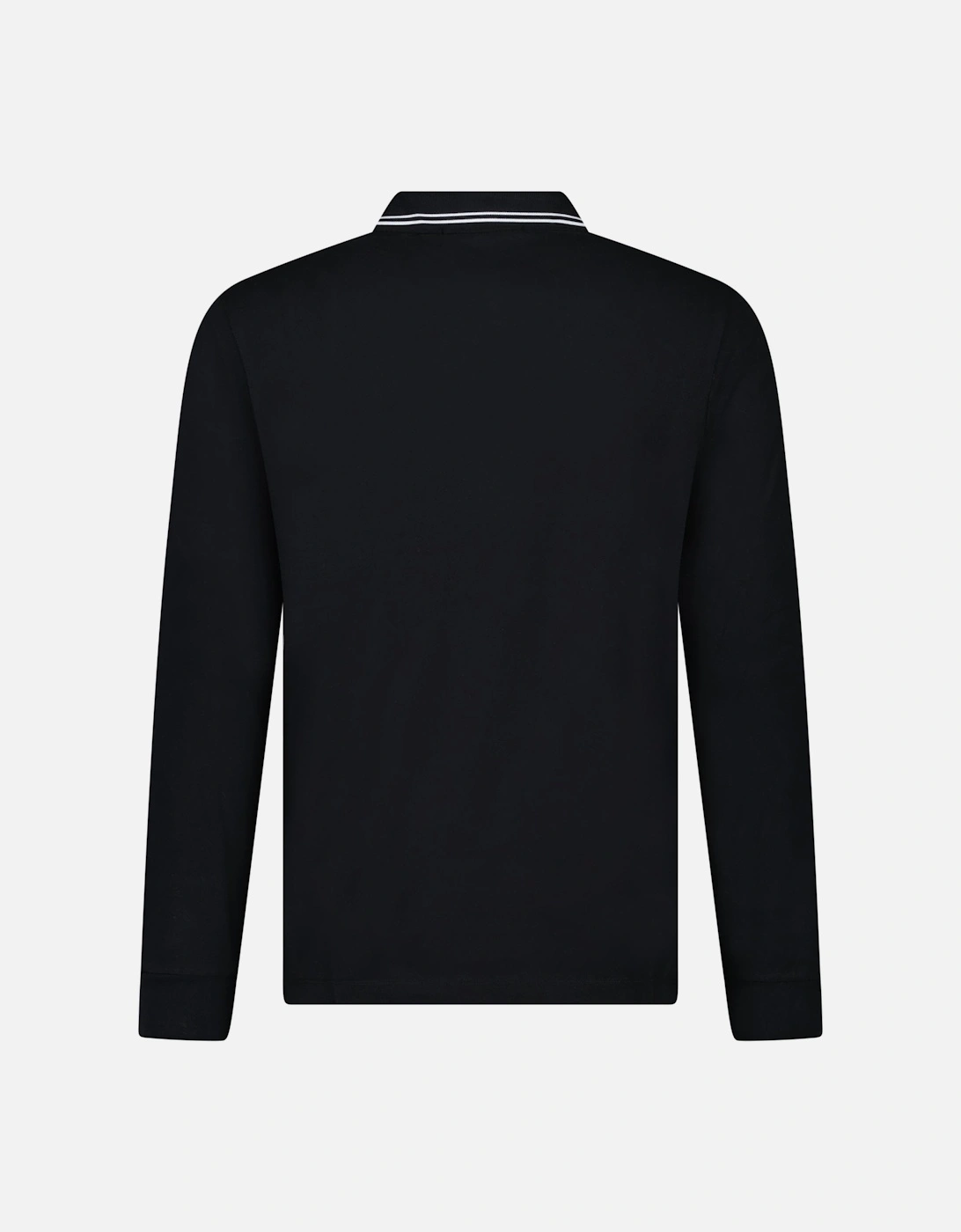 Long-Sleeve Polo Shirt in Black