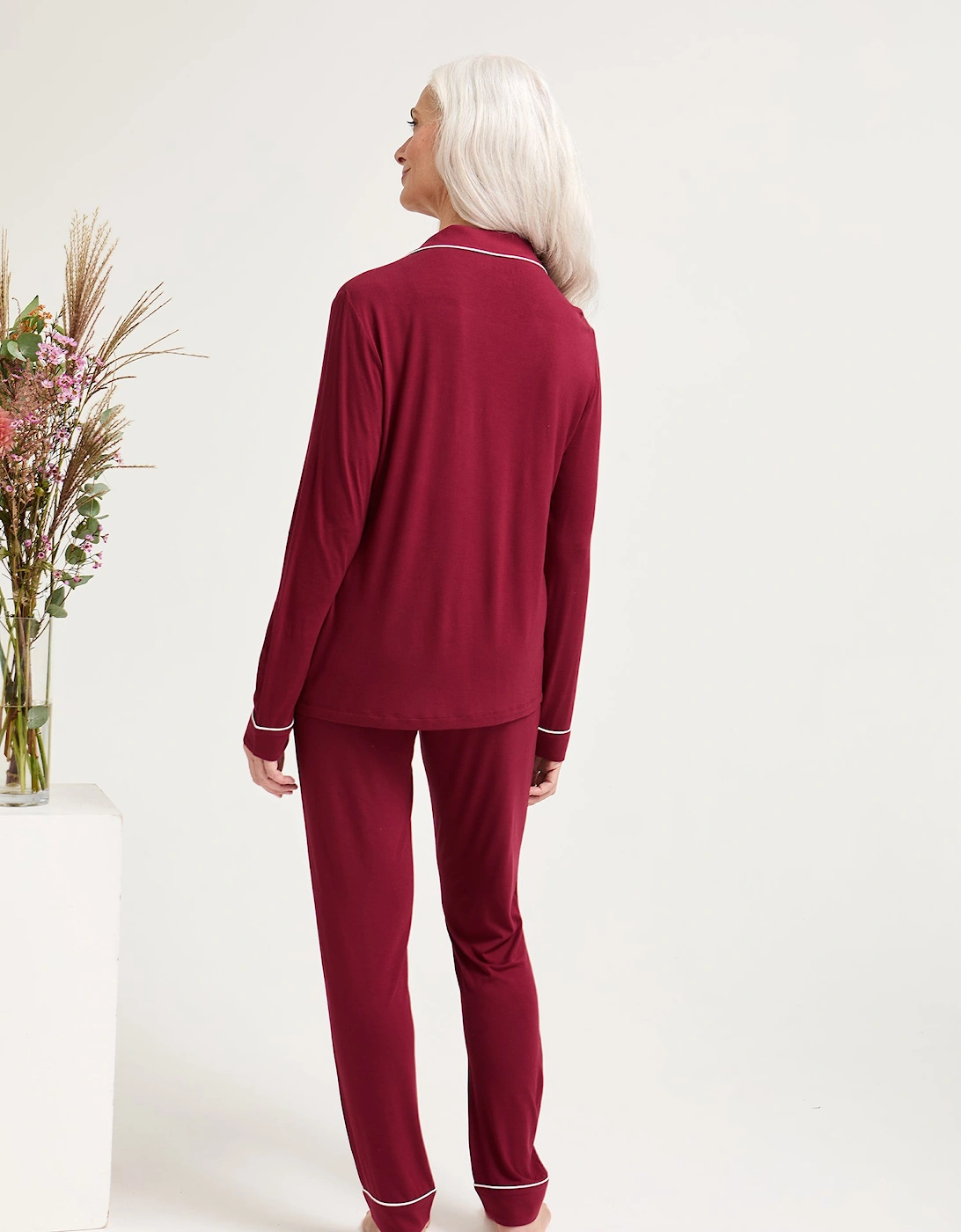 Bamboo Pyjama Set in Claret