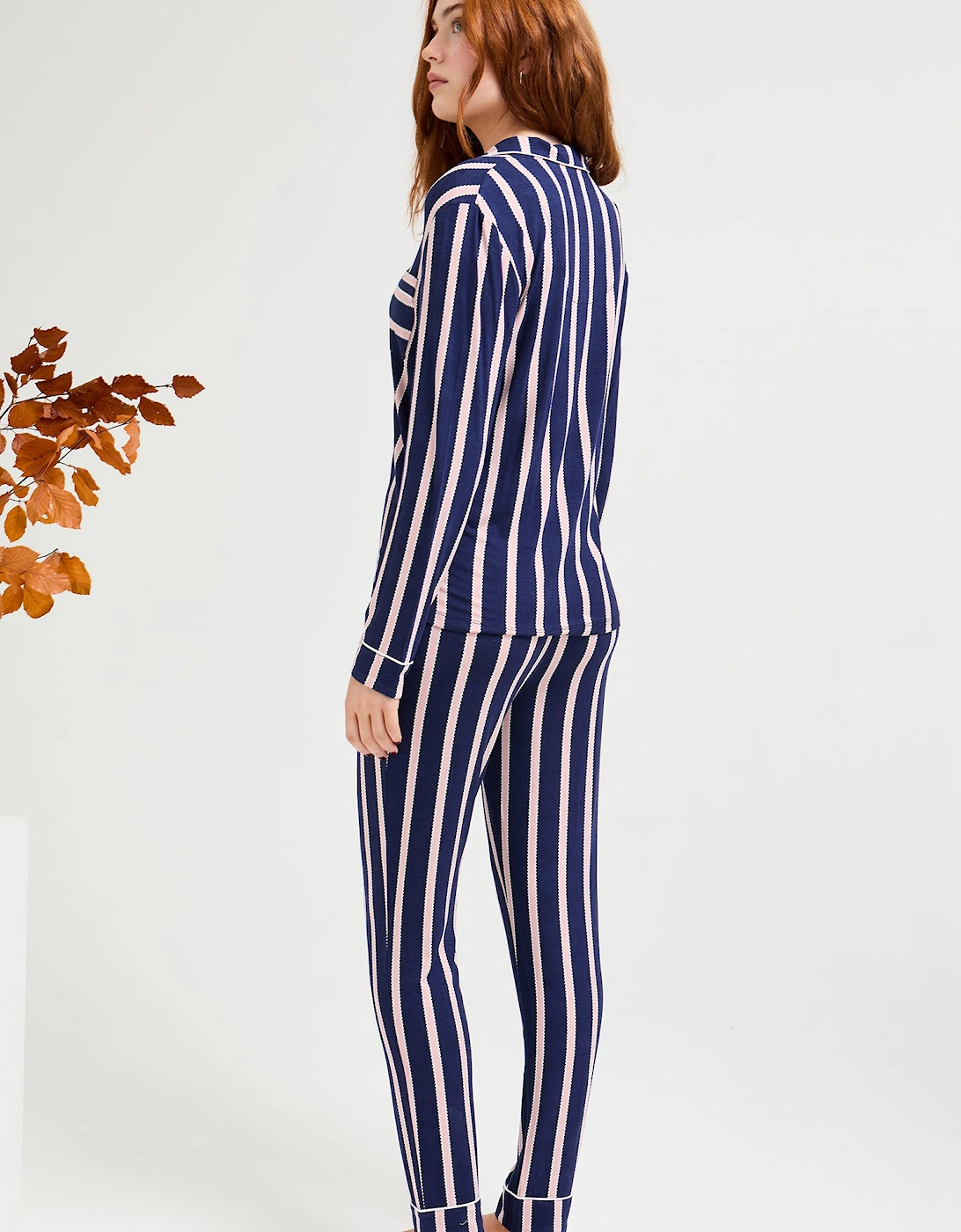 Bamboo Pyjama Set in Midnight Stripe