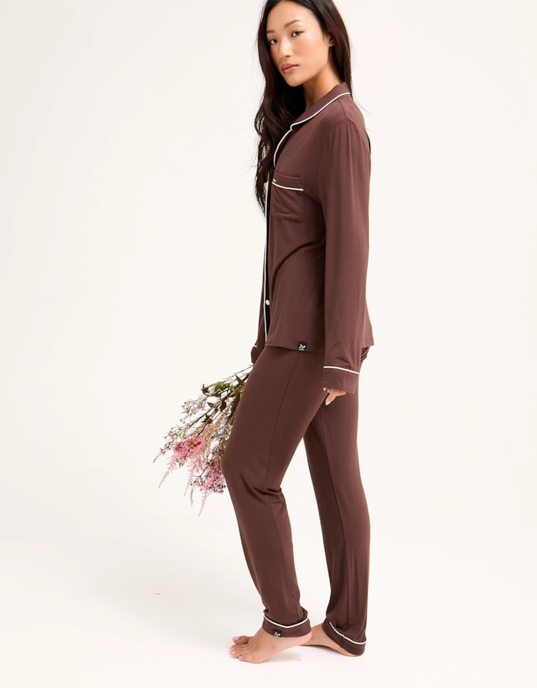 Bamboo Pyjama Set in Chocolate