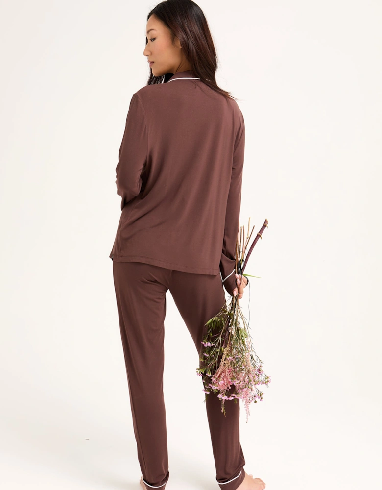 Bamboo Pyjama Set in Chocolate