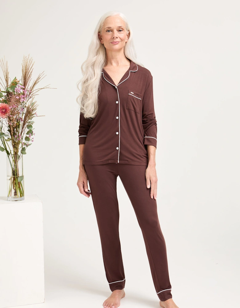Bamboo Pyjama Set in Chocolate
