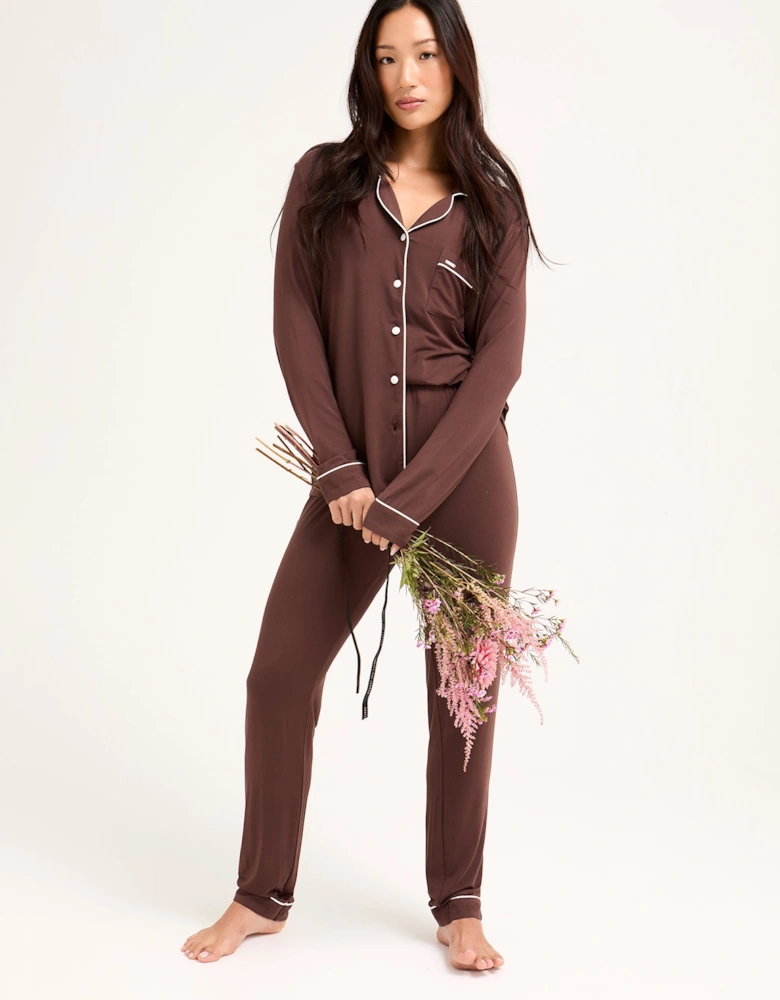 Bamboo Pyjama Set in Chocolate