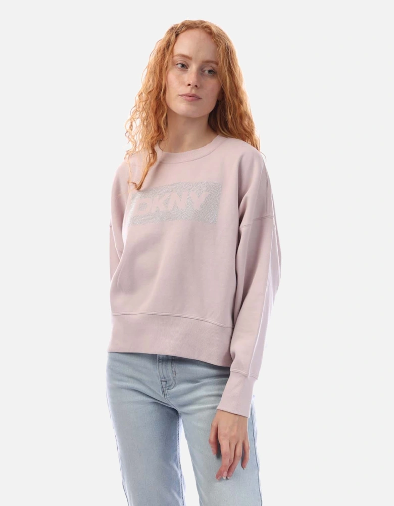 Rhinestone Crosswalk Crew Sweatshirt