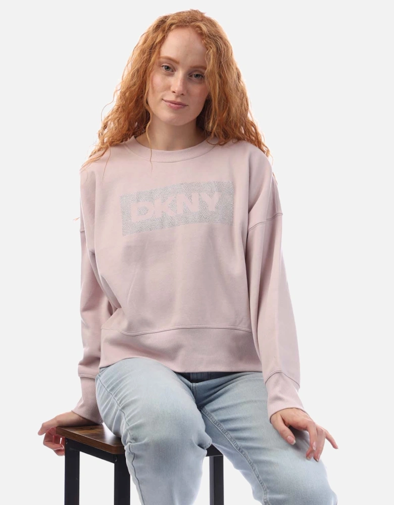 Rhinestone Crosswalk Crew Sweatshirt