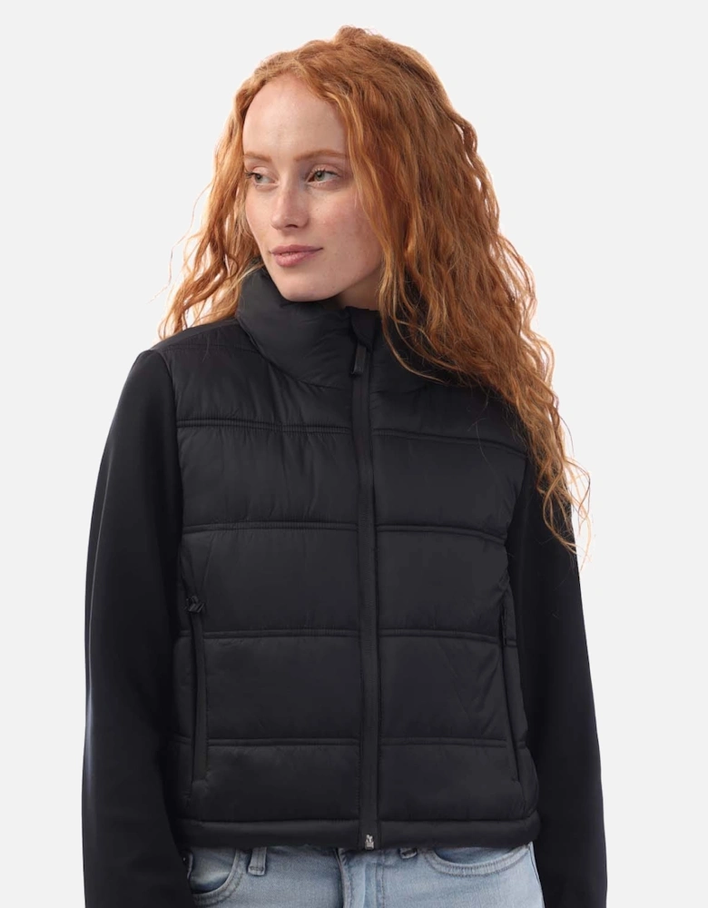 Cropped Scuba Mixed Puffer Jacket