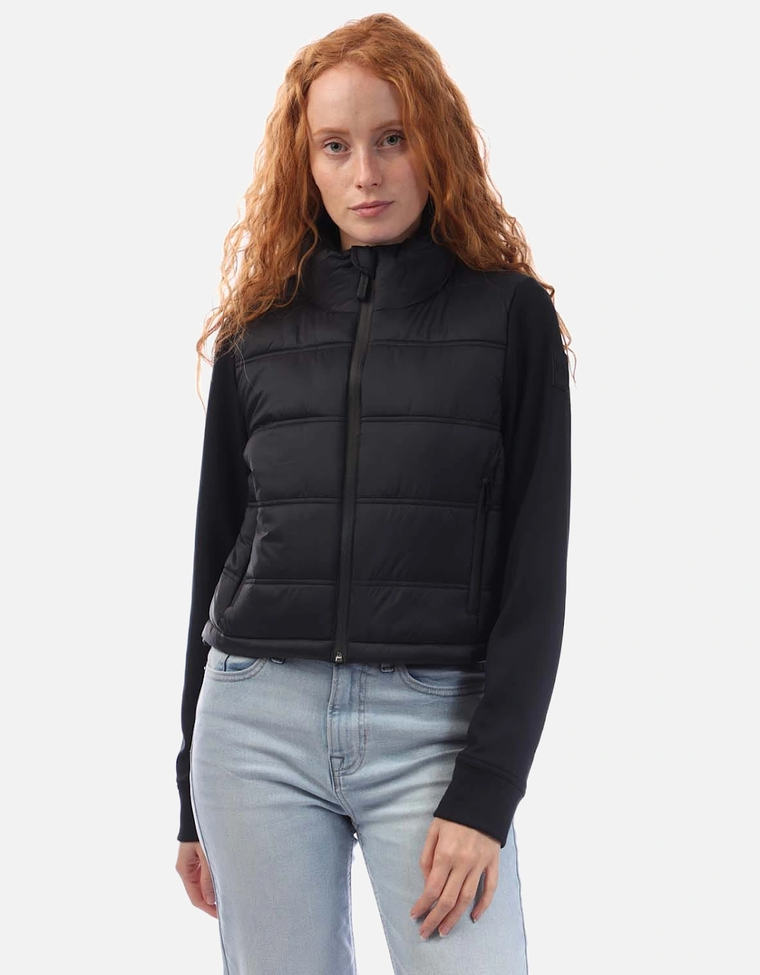 Cropped Scuba Mixed Puffer Jacket, 5 of 4