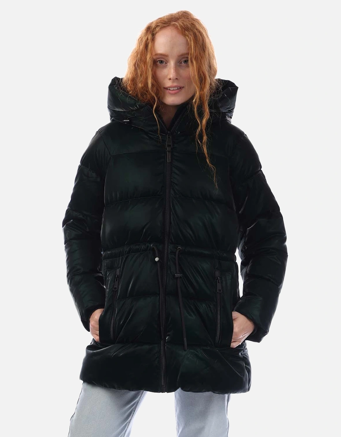 Zip Front Drawcord Puffer Jacket, 5 of 4