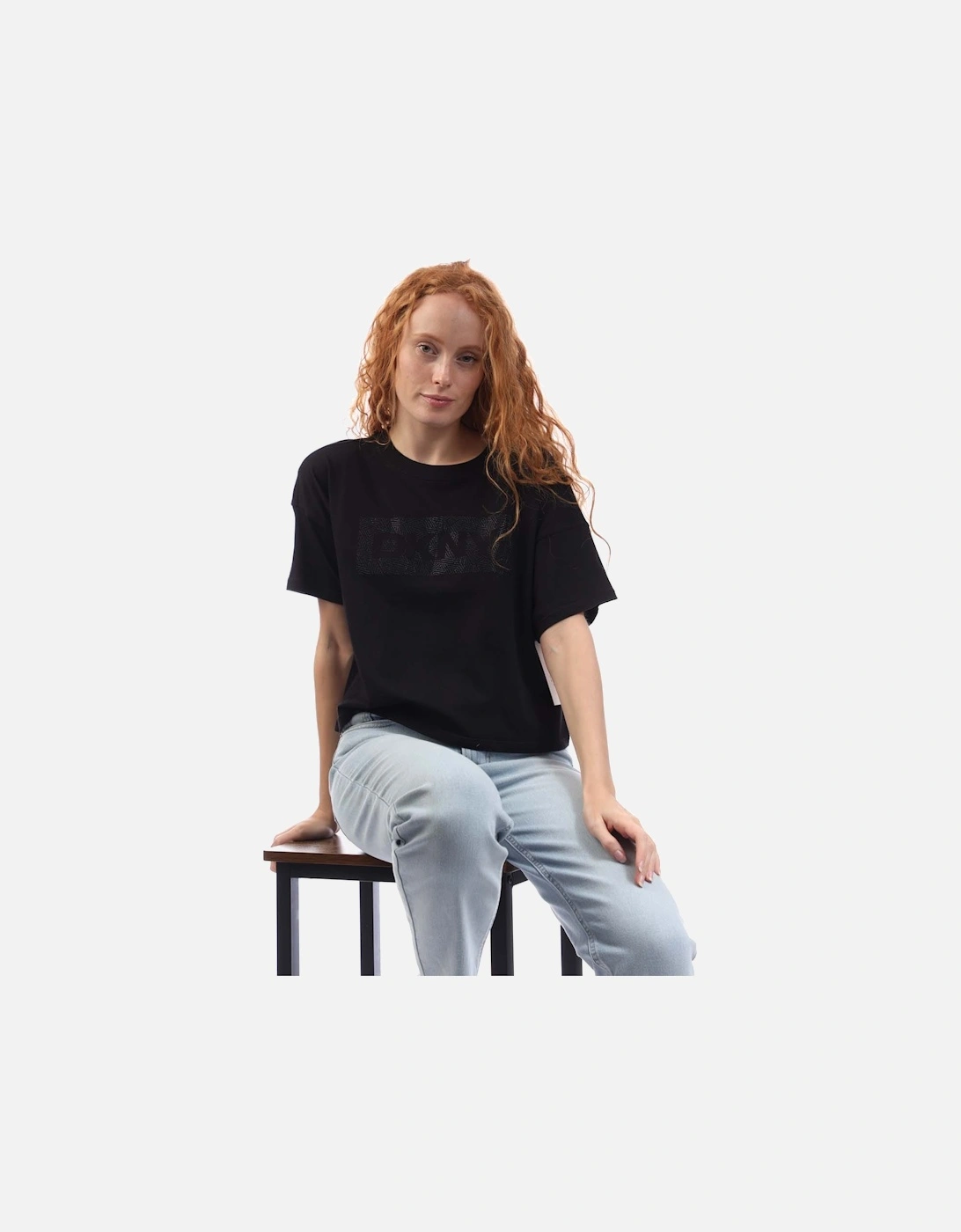 Rhinestone Logo Cropped SS T-Shirt, 5 of 4