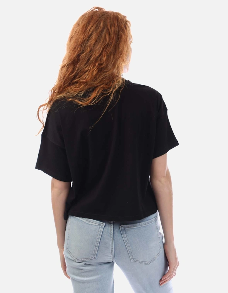 Rhinestone Logo Cropped SS T-Shirt
