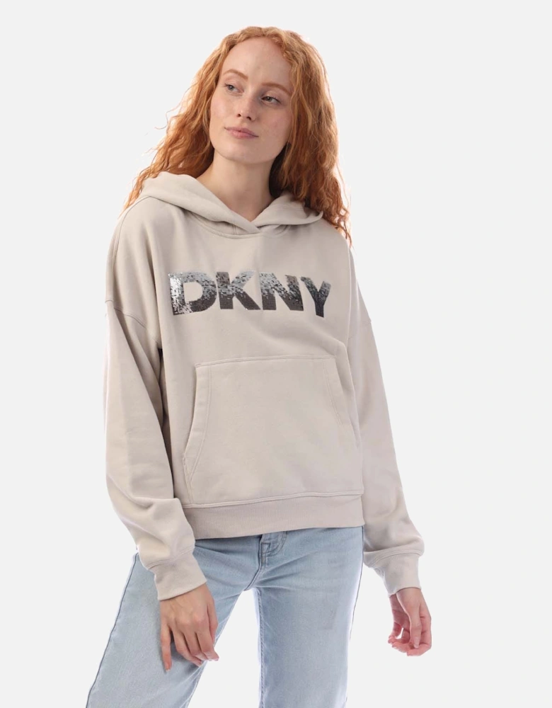 Sequin Logo Hoody