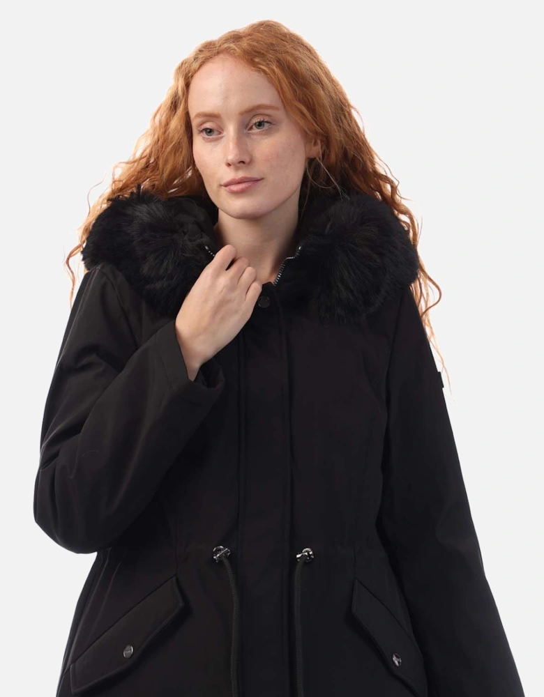 Zip Front Softshell Parka Jacket