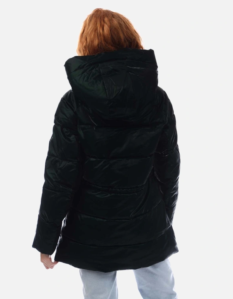 Zip Front Drawcord Puffer Jacket
