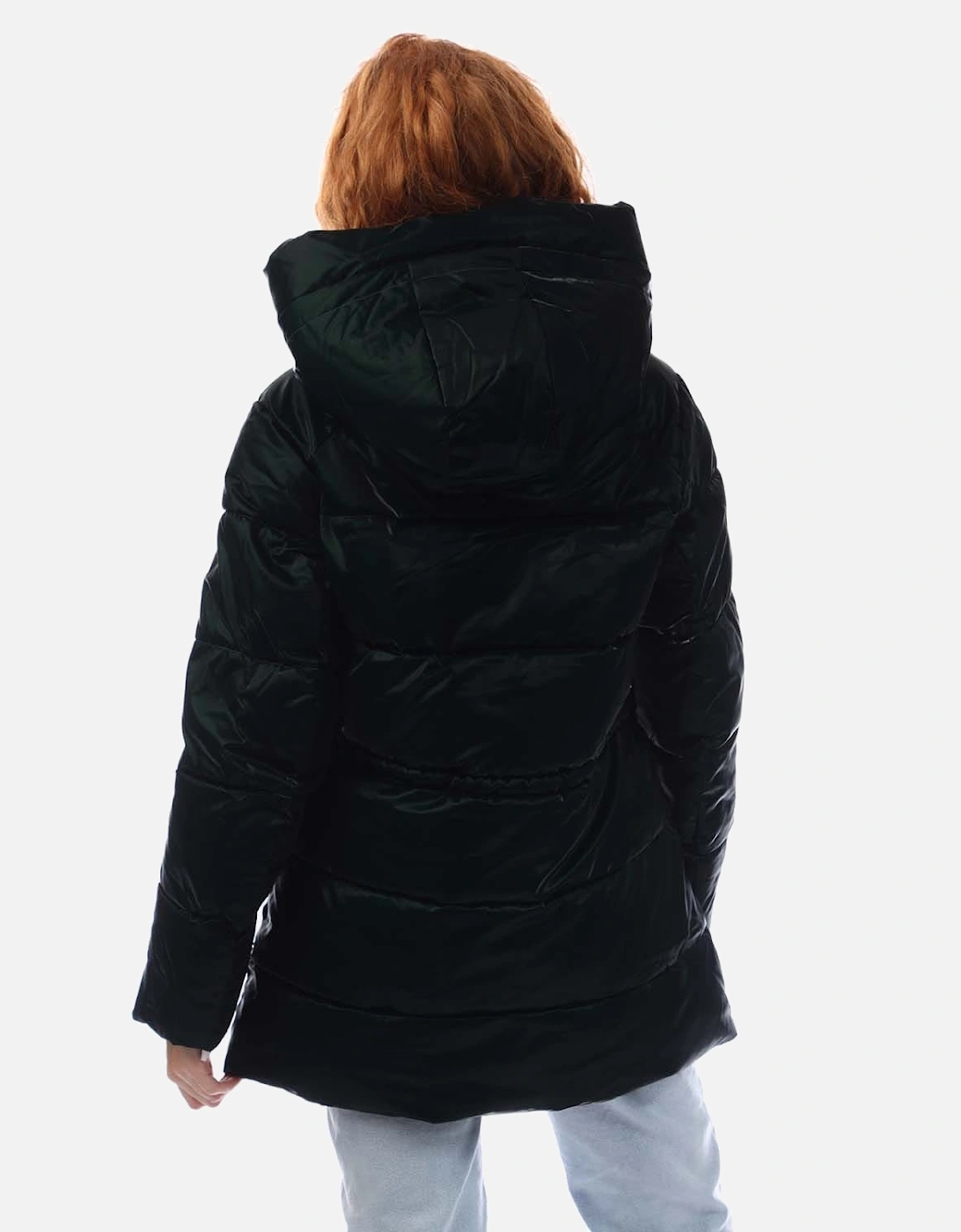 Zip Front Drawcord Puffer Jacket