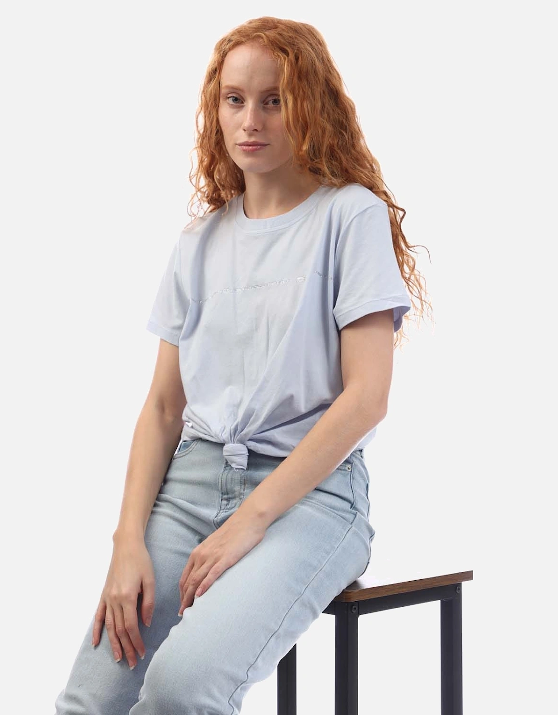 Rhinestone Stripe Logo T-Shirt