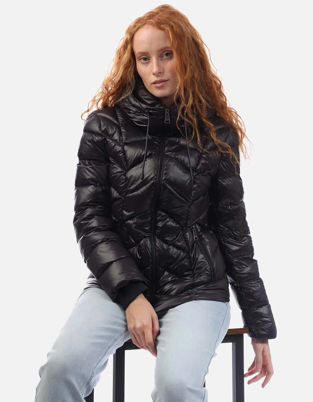 Zip Front Down Filled Jacket