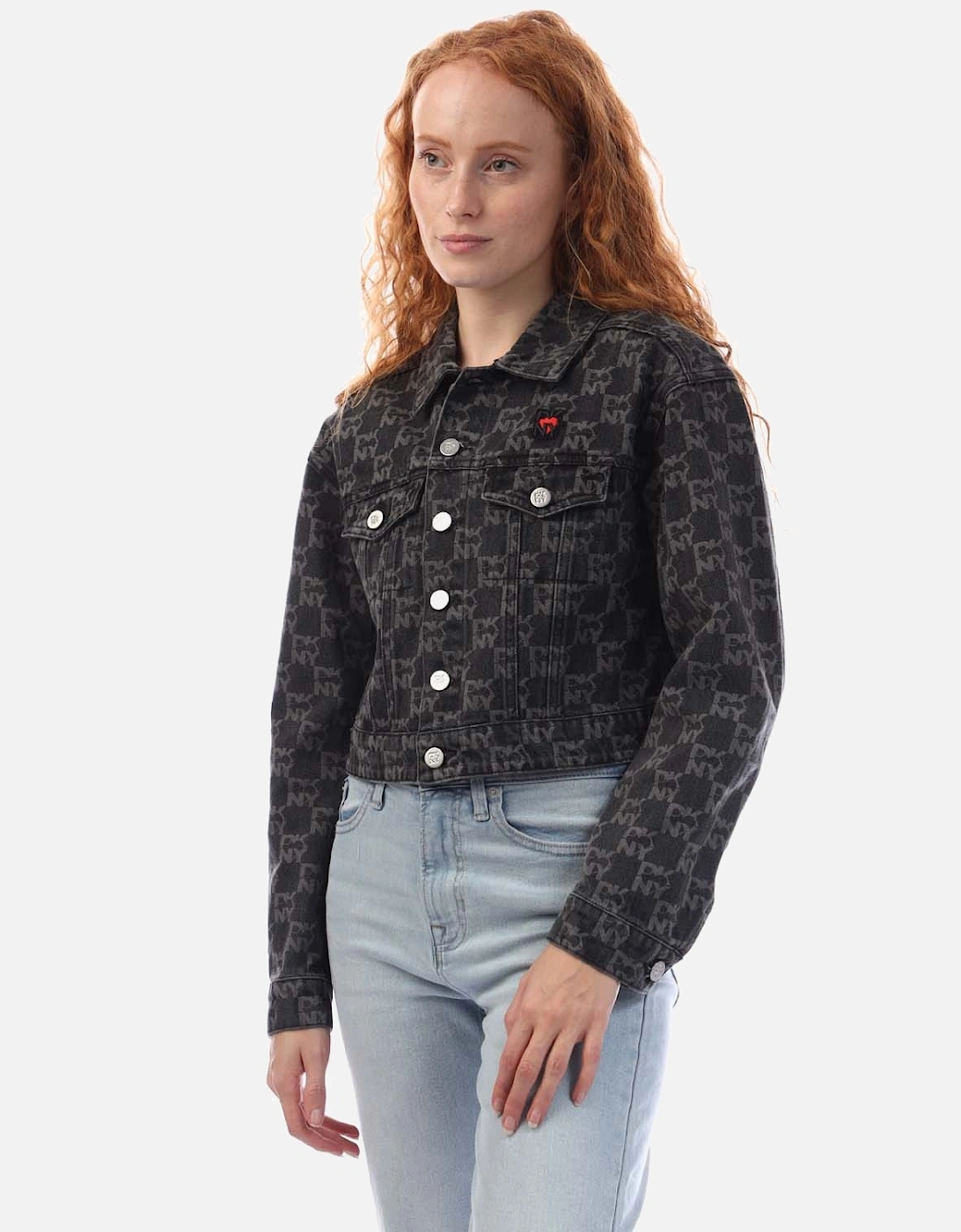 DKNY Women's Denim Jacket - Grey - Size: 6