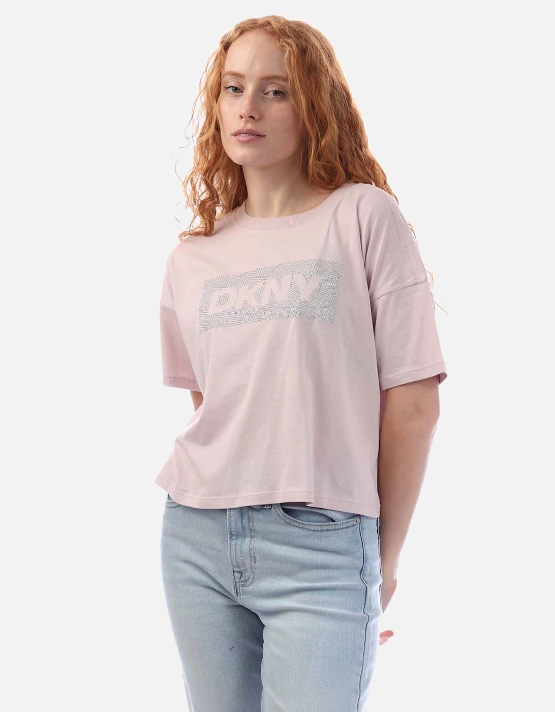 Rhinestone Logo Cropped SS T-Shirt, 5 of 4
