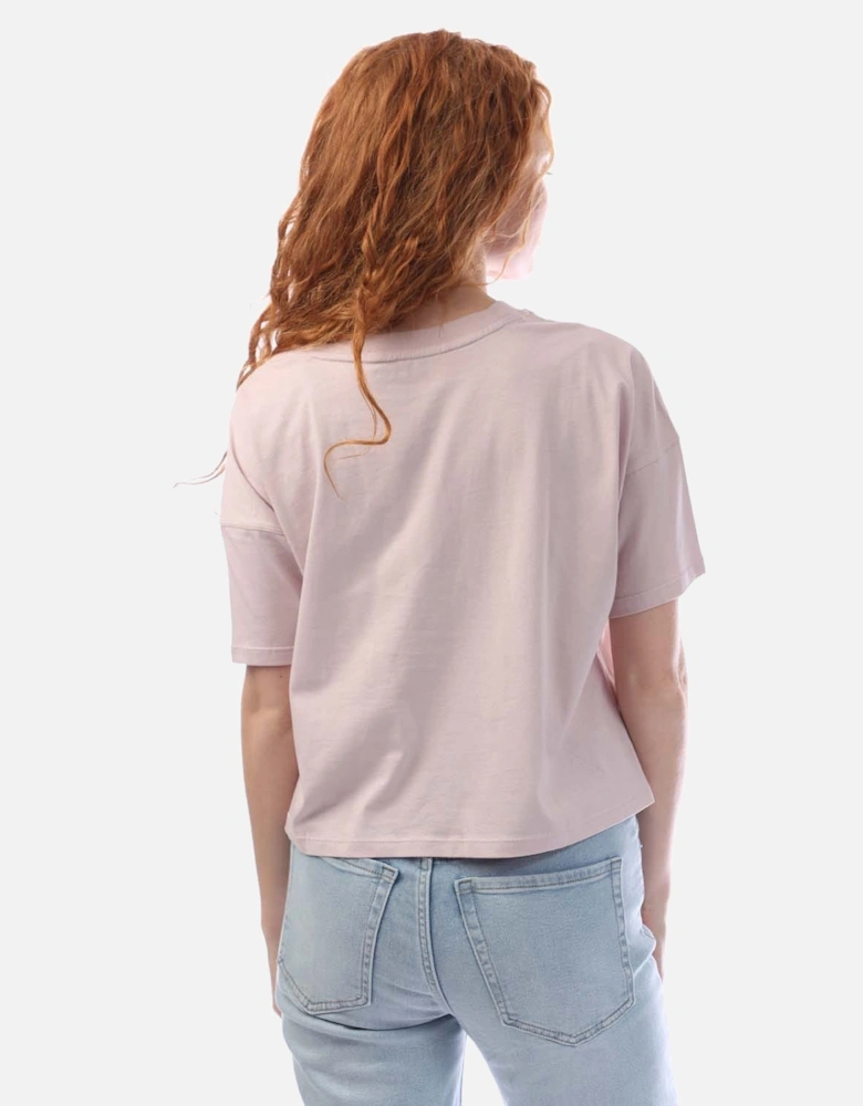 Rhinestone Logo Cropped SS T-Shirt