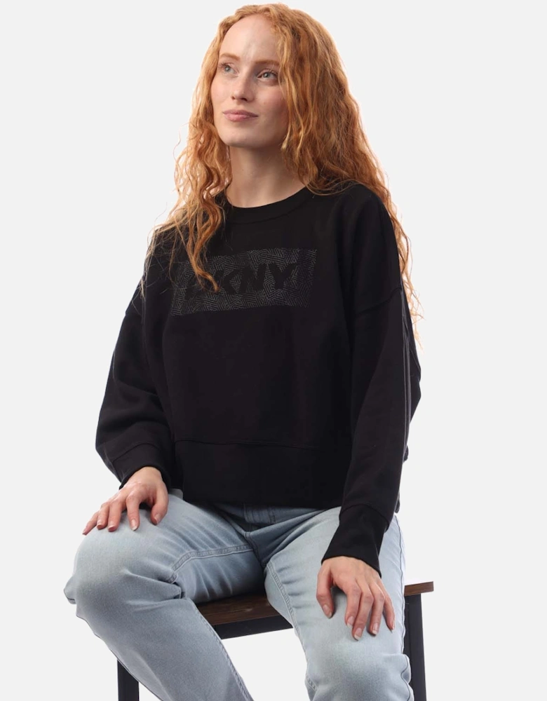 Rhinestone Crosswalk Crew Sweatshirt