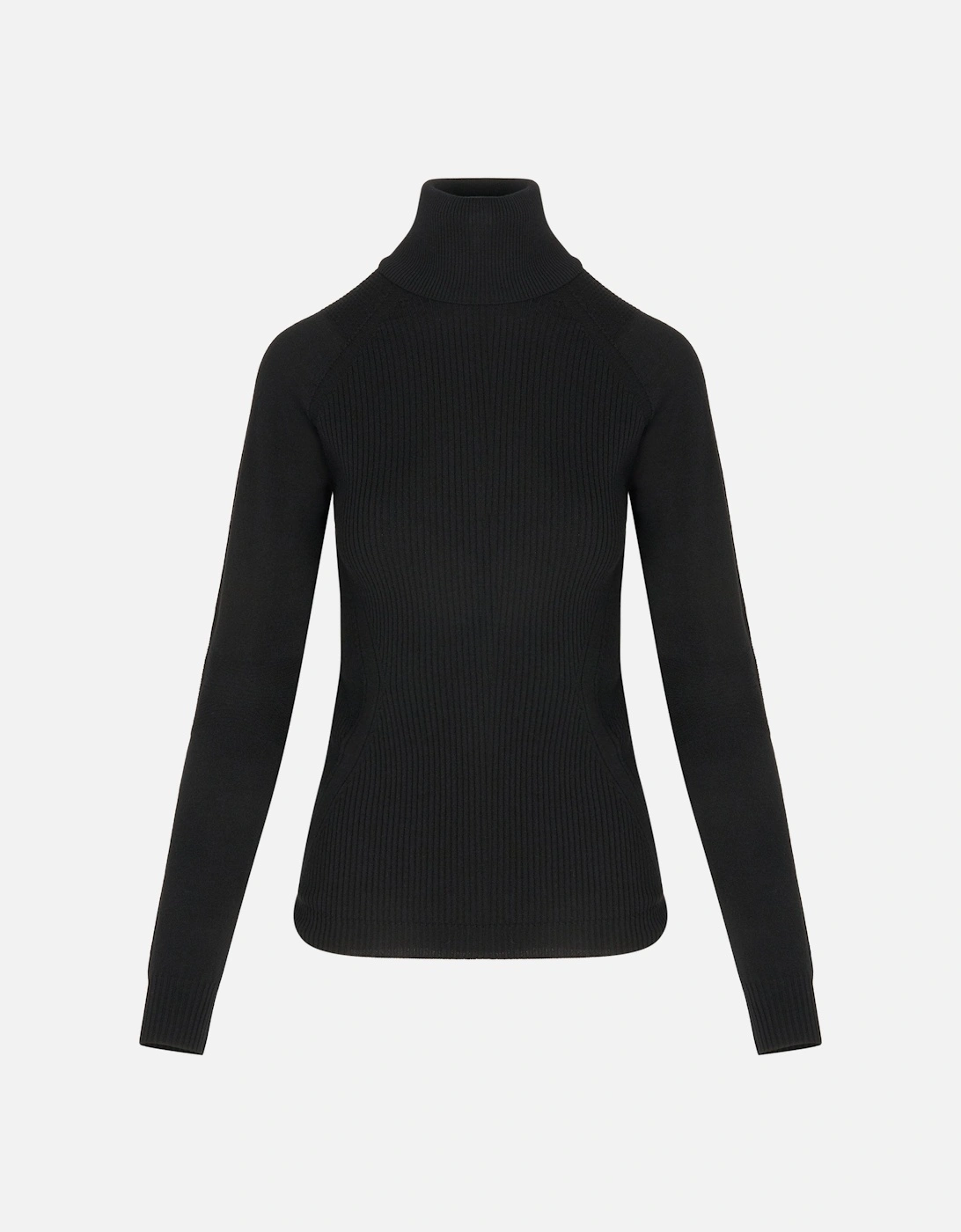 Womens T Neck Sweater Black, 7 of 6