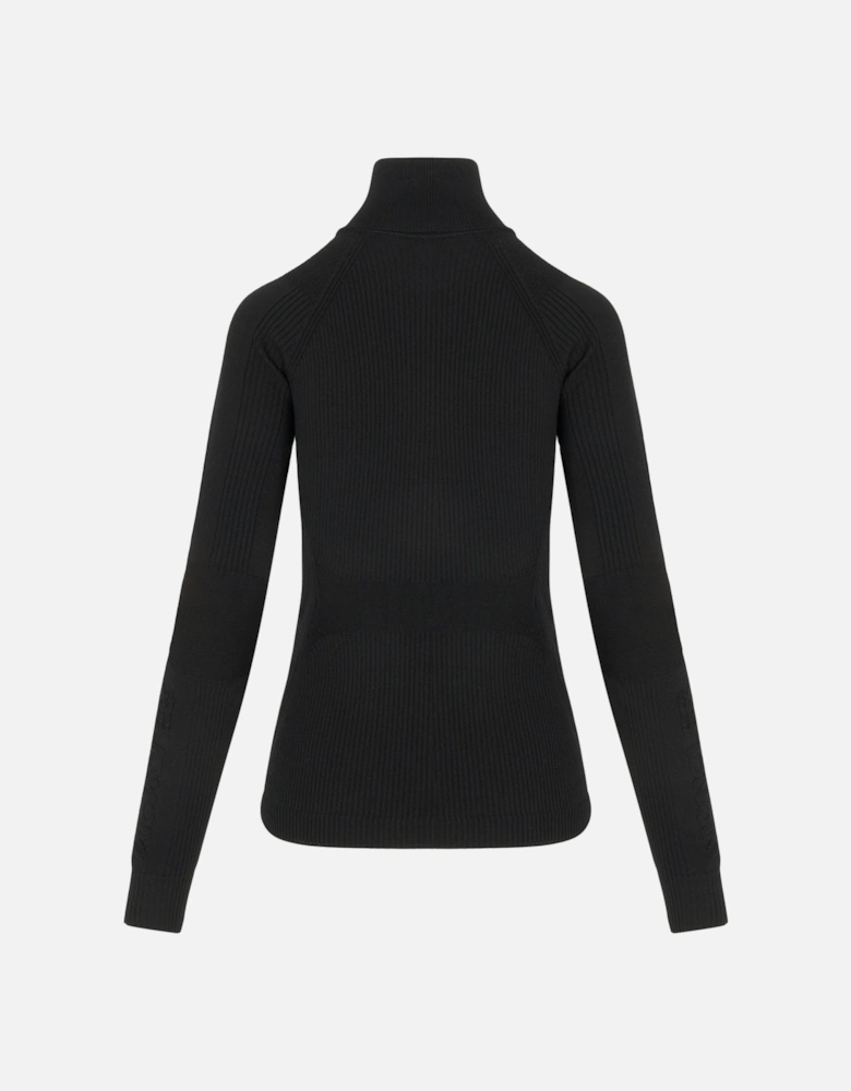 Womens T Neck Sweater Black