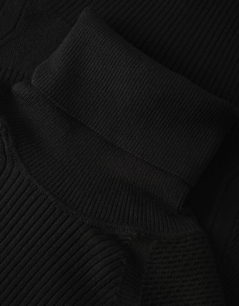 Womens T Neck Sweater Black