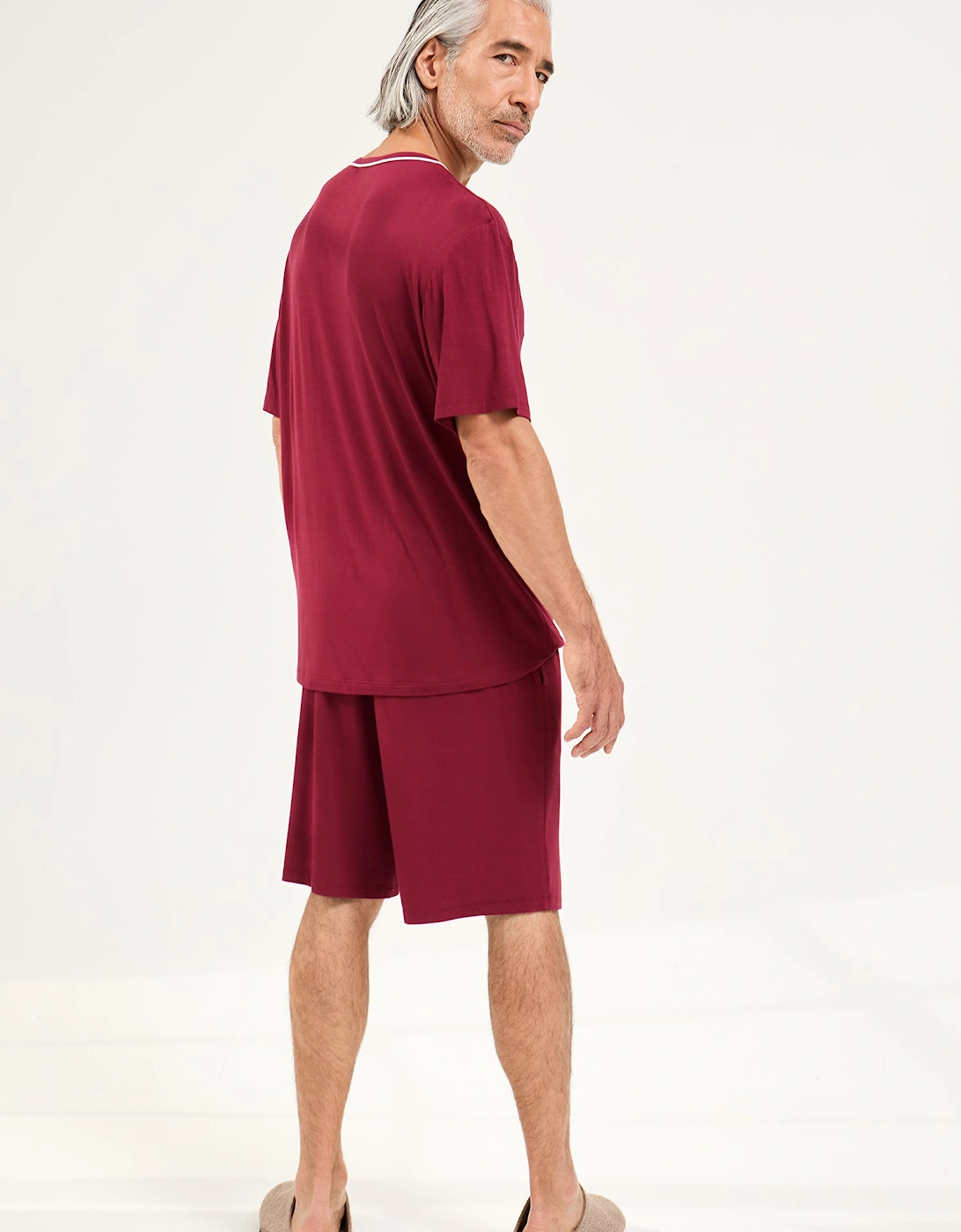 Bamboo Short Pyjama Set in Claret