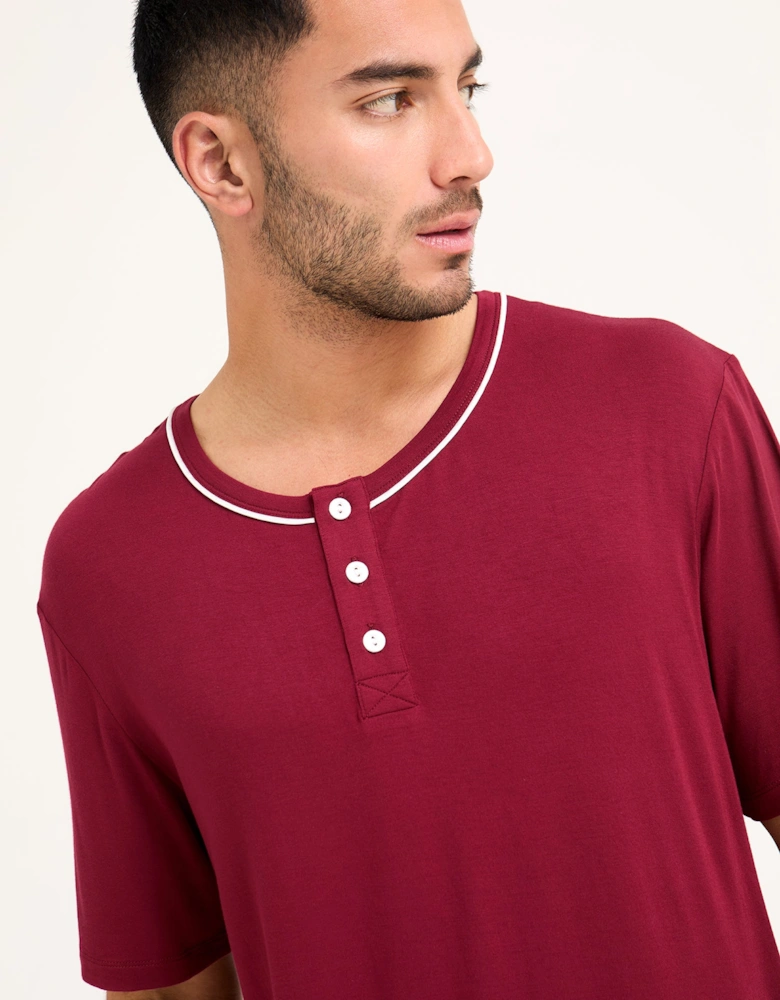 Bamboo Short Pyjama Set in Claret