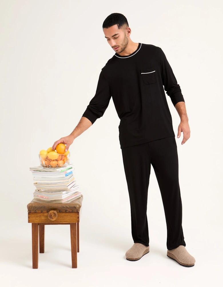 Bamboo Pyjama Set in Black