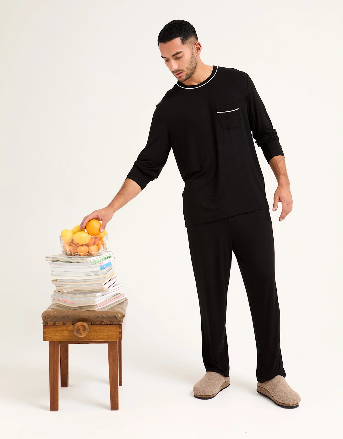 Bamboo Pyjama Set in Black