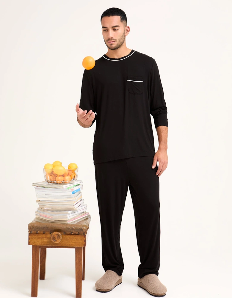 Bamboo Pyjama Set in Black