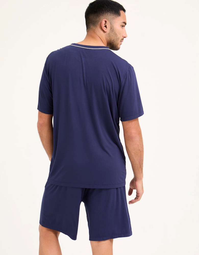 Bamboo Short Pyjama Set in Midnight