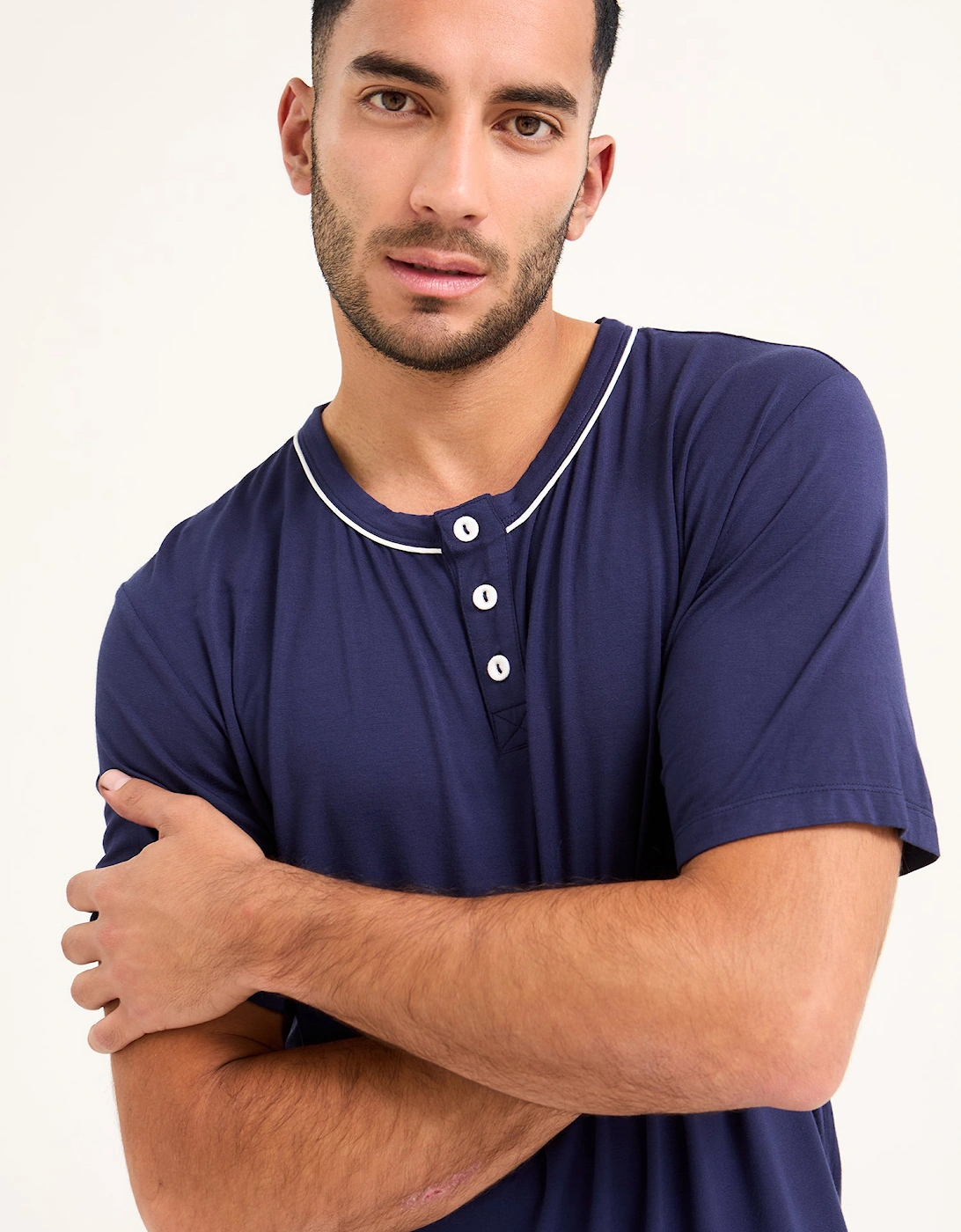 Bamboo Short Pyjama Set in Midnight