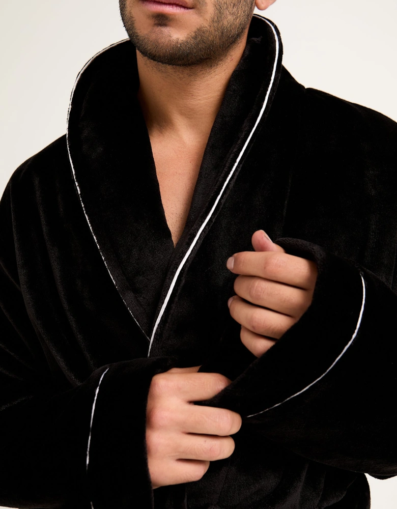 Mister You Super Plush Robe in Black