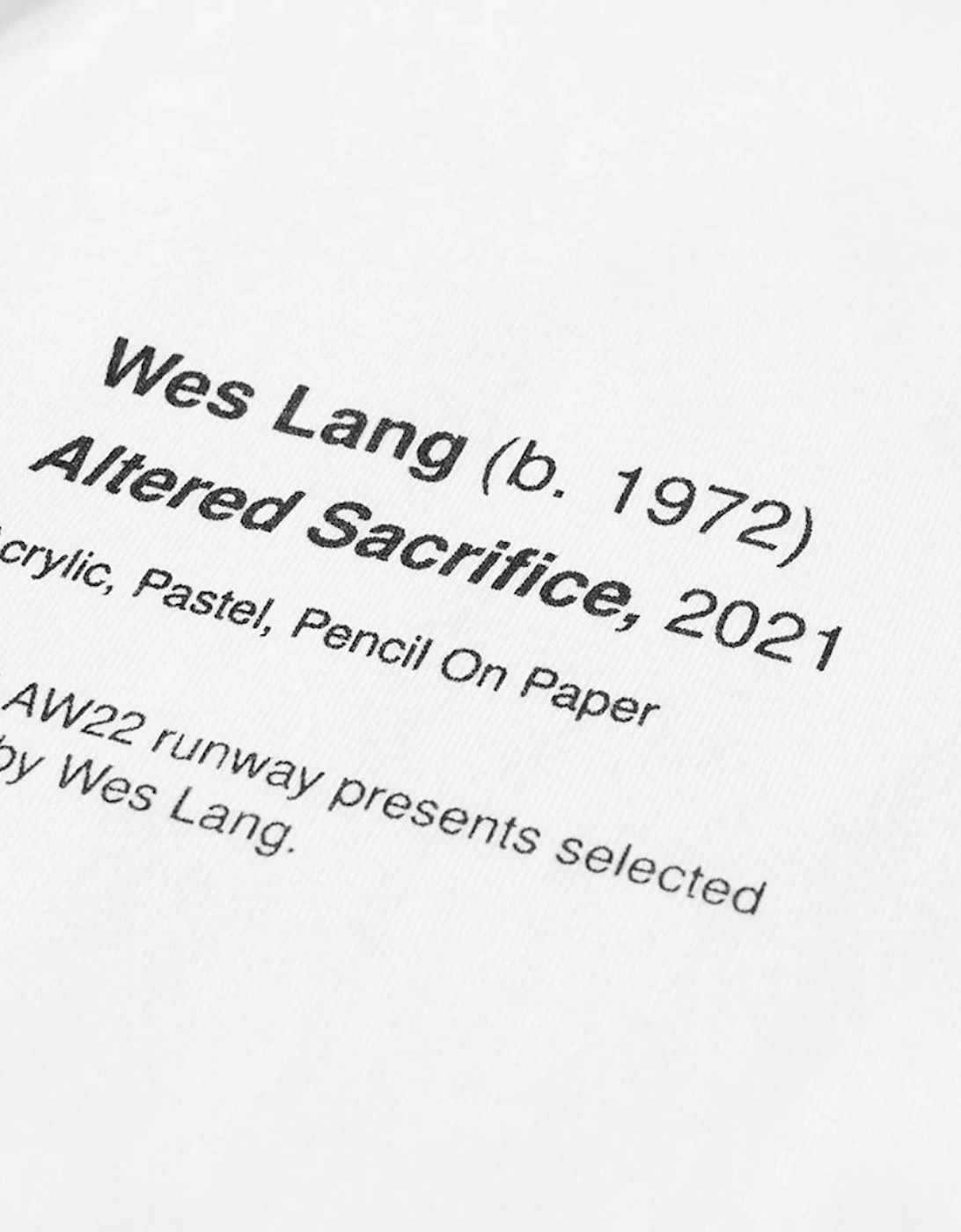 Wes Lang Checker Skull Tee White