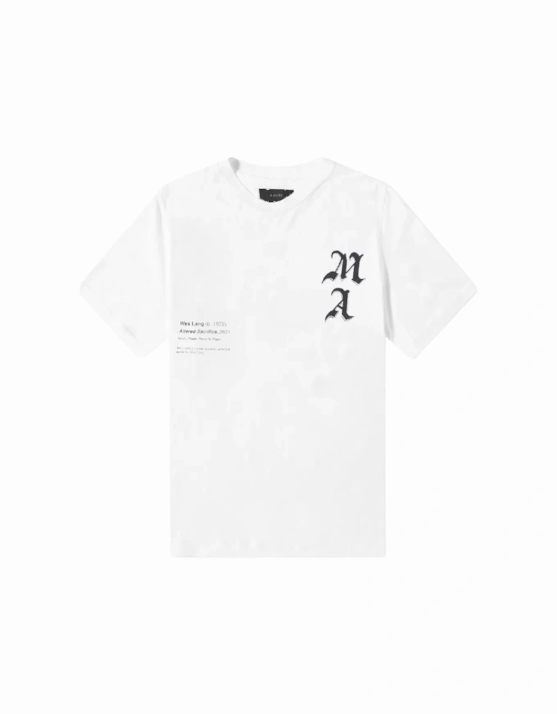 Wes Lang Checker Skull Tee White