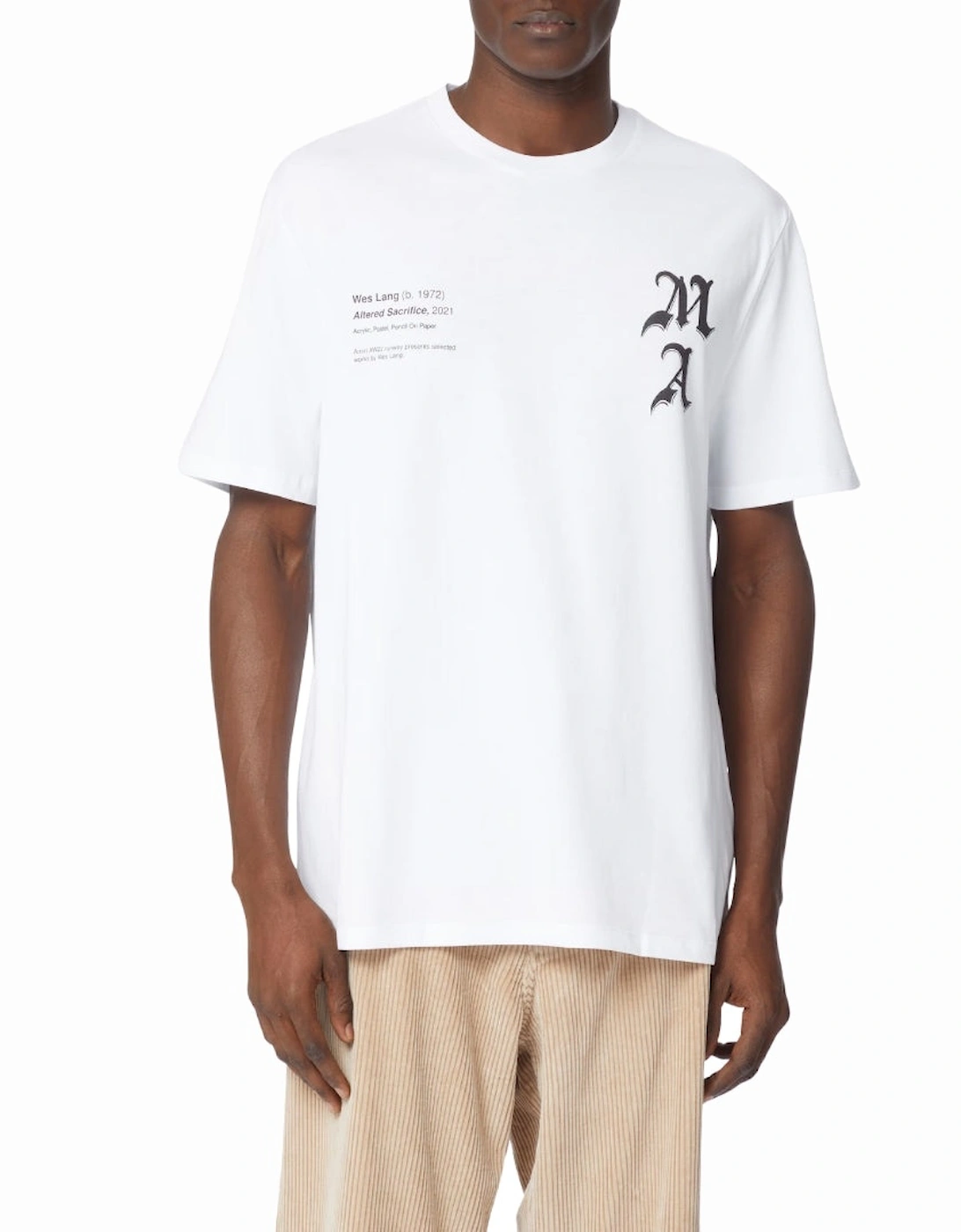 Wes Lang Checker Skull Tee White