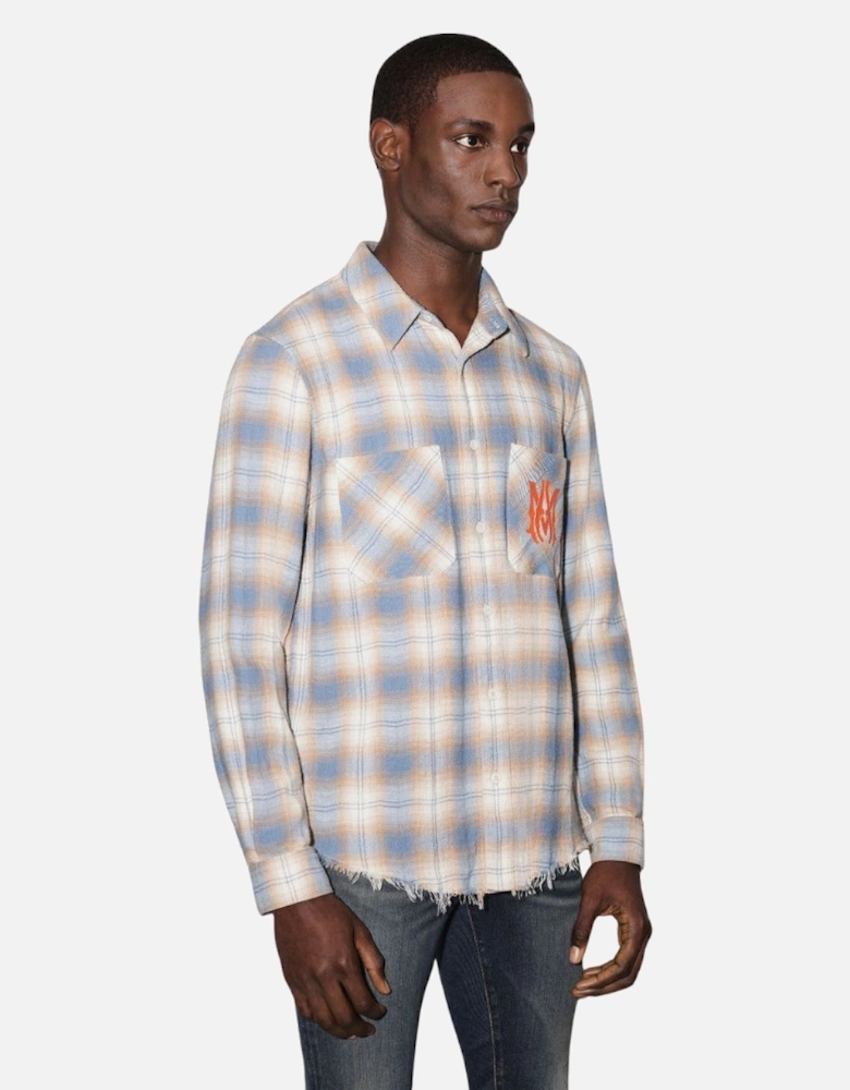 MA Vintage Stencil Plaid Blue