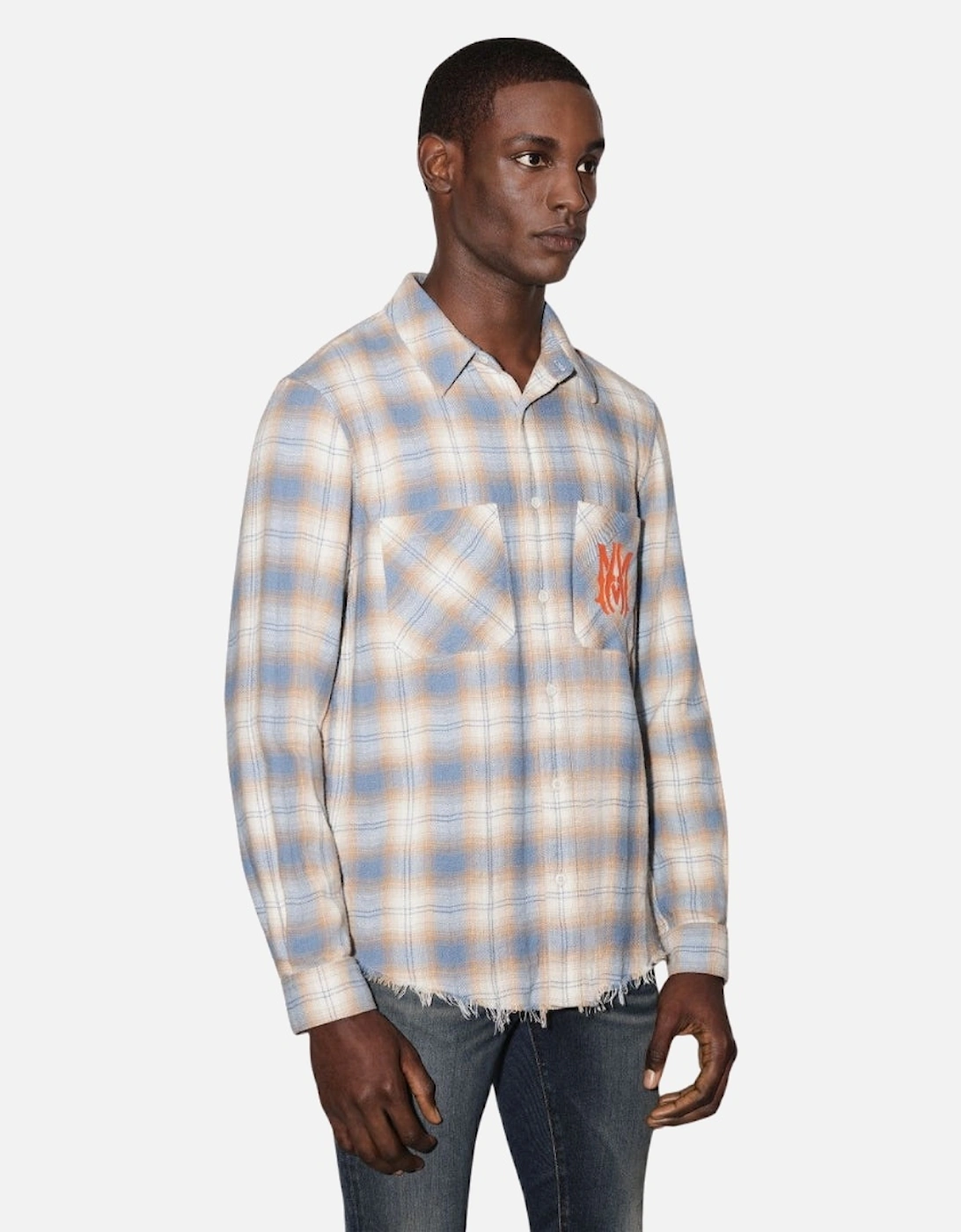 MA Vintage Stencil Plaid Blue
